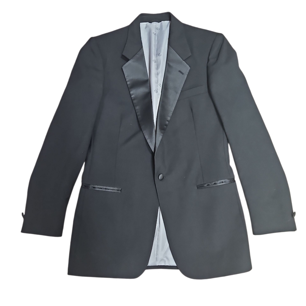 Christian Dior Mens Vintage Monsieur one-button tuxedo blazer Size 39L Formal - Picture 2 of 11